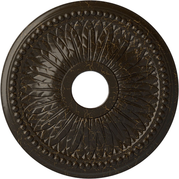 Ekena Millwork Bailey Ceiling Medallion (Canopies up to 5 3/4"), 18"OD x 3 3/4"ID x 1 1/2"P, Stone Hearth Crackle CM18BISHC - main